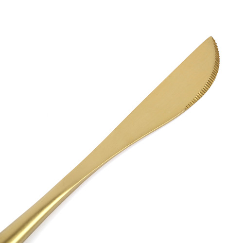 24 Piece Matt Polish-Gold Stainless Steel Cutlery Set