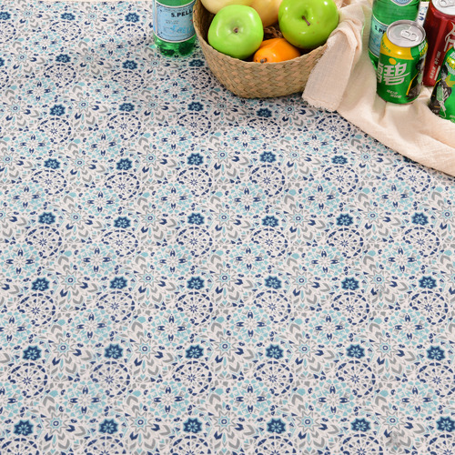 Blue Mosaic Picnic Rug