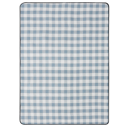 Blue & White Chequered Picnic Rug