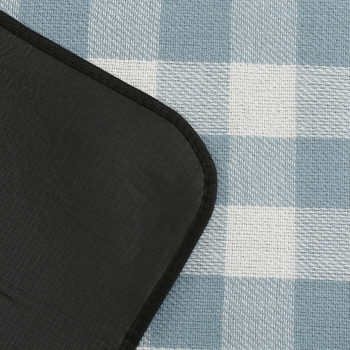 Blue & White Chequered Picnic Rug
