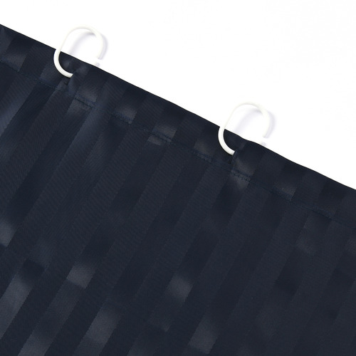 Blue Oxford Stripes Single Panel Shower Curtain