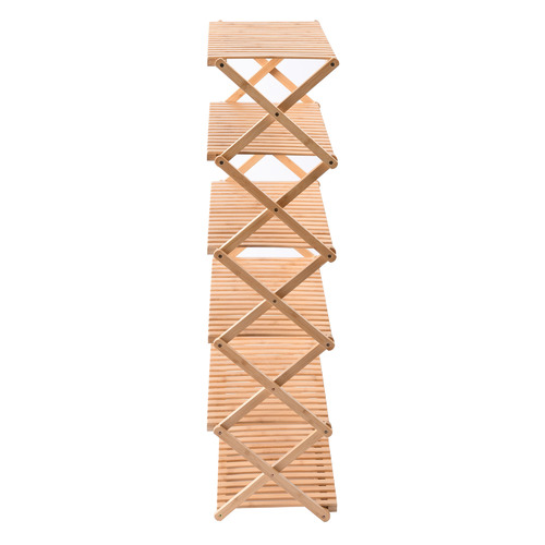 Vivonne 6 Tier Foldable Bamboo Shoe Rack