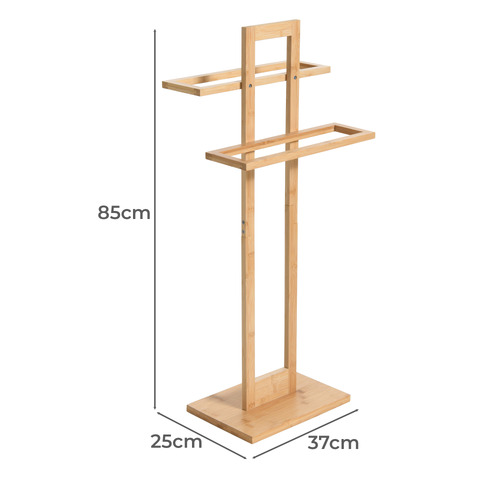 Sherwood Housewares Seth Bamboo Bathroom Towel Rack Temple & ster