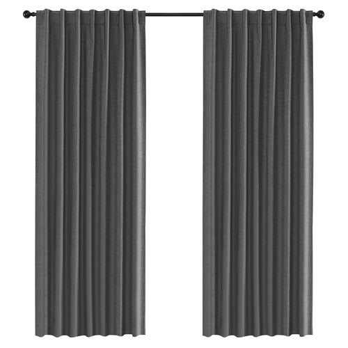 Linen Look Blockout Concealed Tab Top Curtains