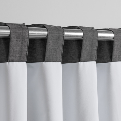 Linen Look Blockout Concealed Tab Top Curtains
