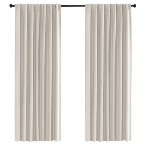 Linen Look Blockout Concealed Tab Top Curtains