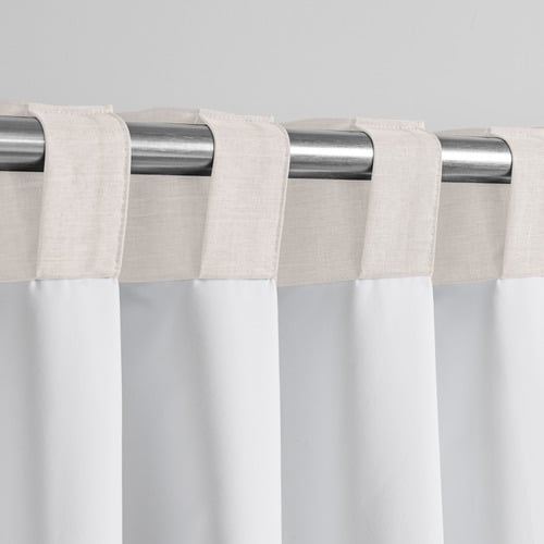 Linen Look Blockout Concealed Tab Top Curtains