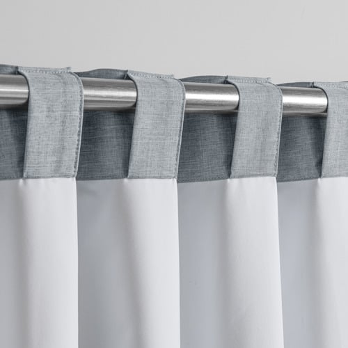 Linen Look Blockout Concealed Tab Top Curtains