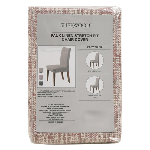 Stretch Faux Linen Dining Chair Covers