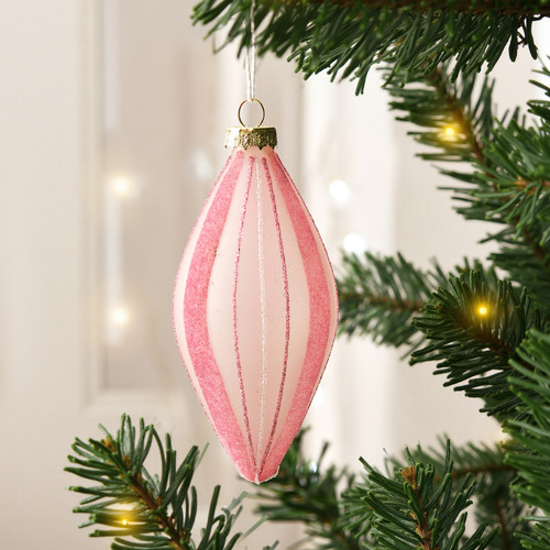 6 Piece Arthur Striped Christmas Bauble Set