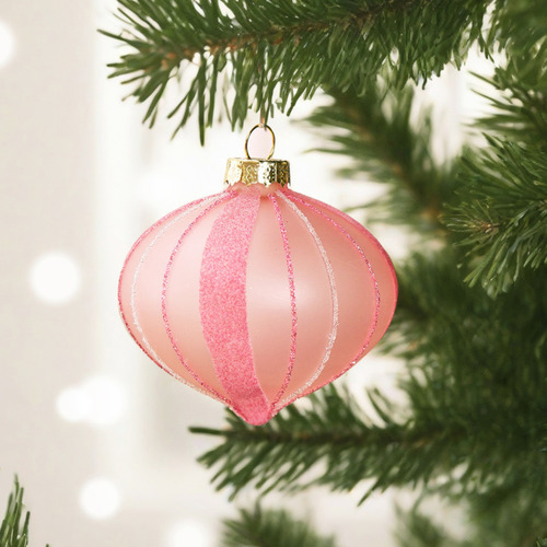6 Piece Arthur Striped Christmas Bauble Set