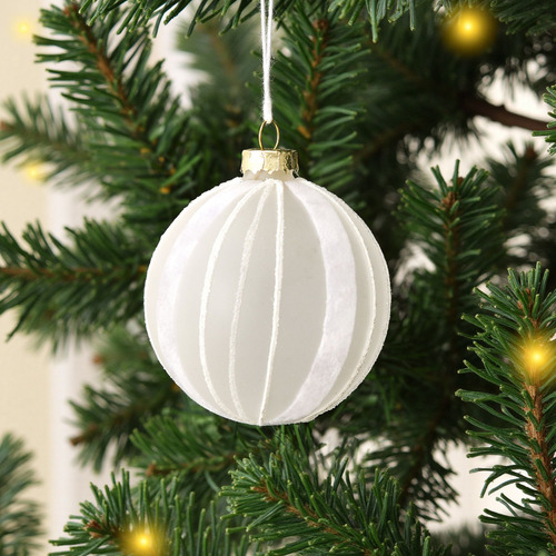 6 Piece Arthur Striped Christmas Bauble Set