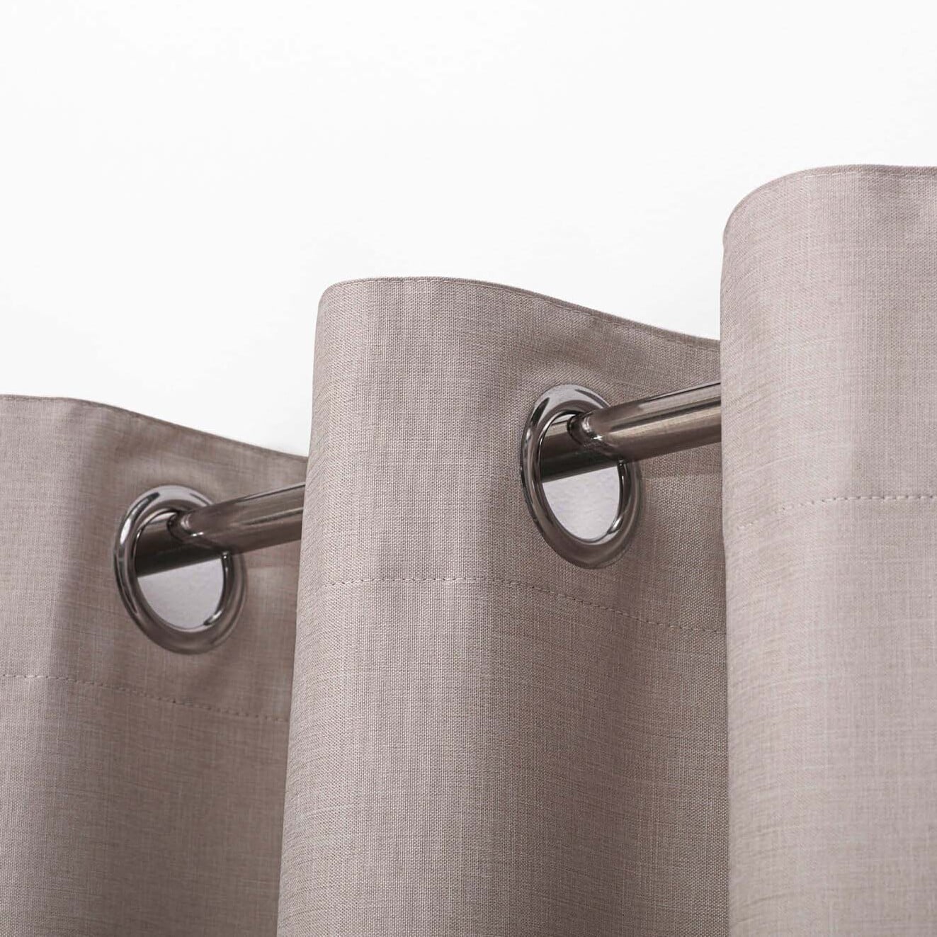 Cinnamon Faux Linen Curtain