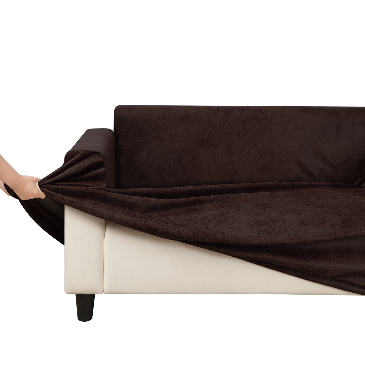 Snowflake Premium Faux Leather Sofa Cover Only