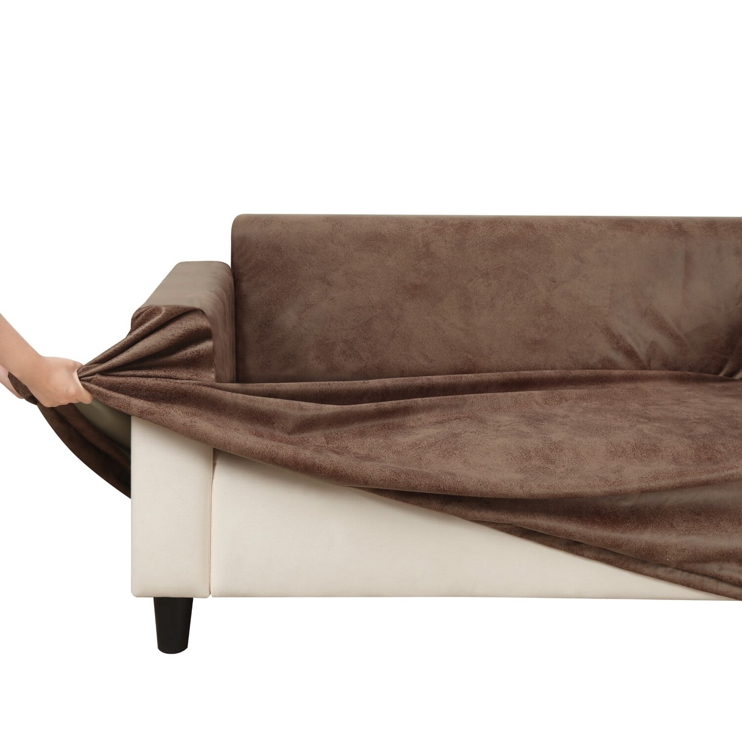 Snowflake Premium Faux Leather Sofa Cover Only