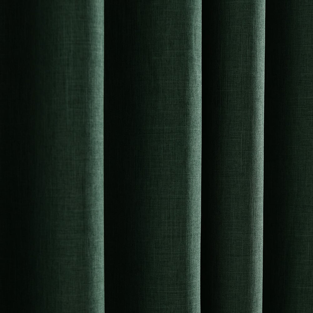 Lyndon Linen-Look Blockout S-Fold Single Panel Curtain