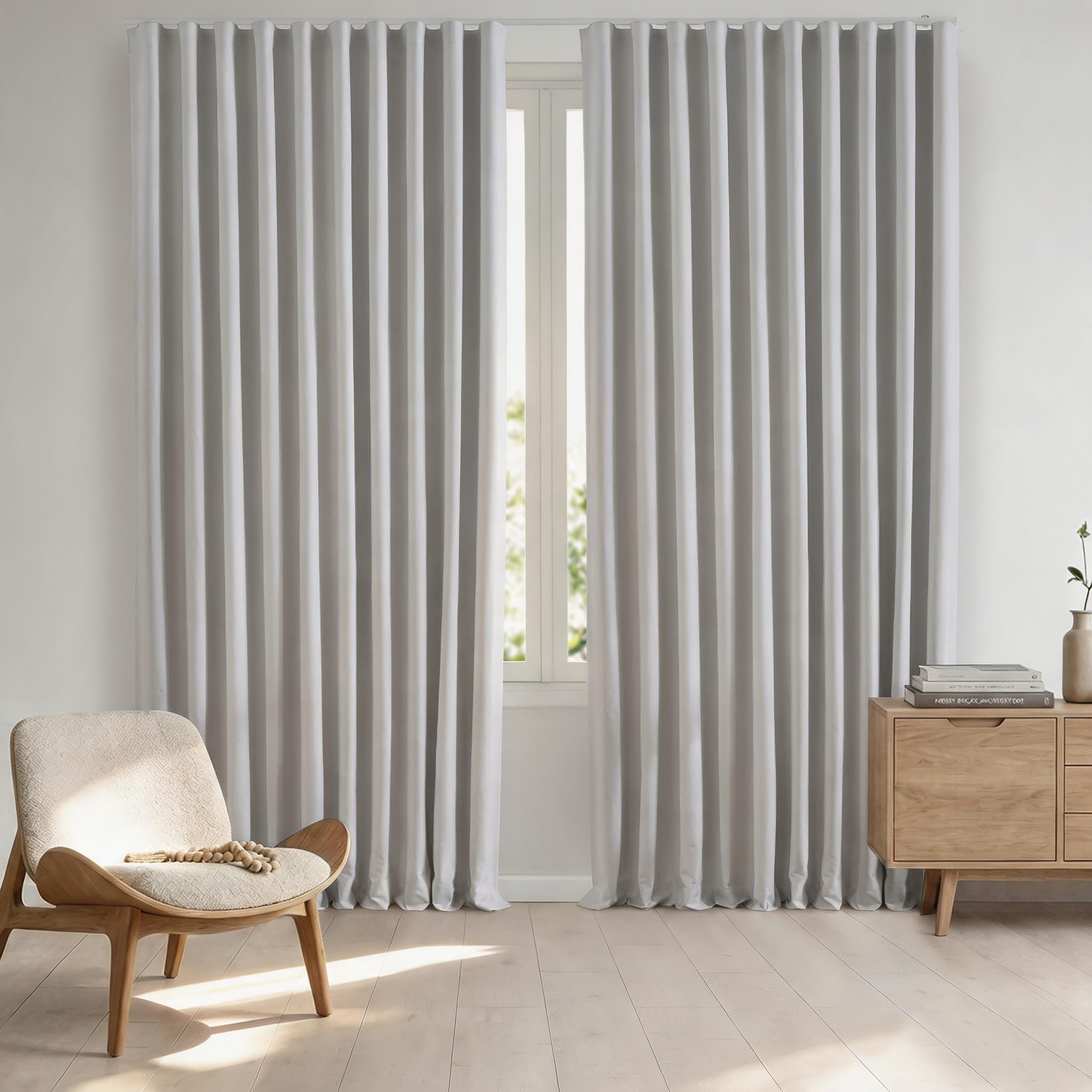 Lynden Forest Green Blockout S-Fold Single Panel Curtain