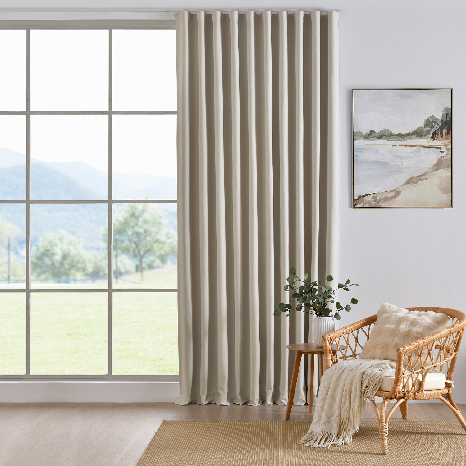 Lynden Forest Green Blockout S-Fold Single Panel Curtain