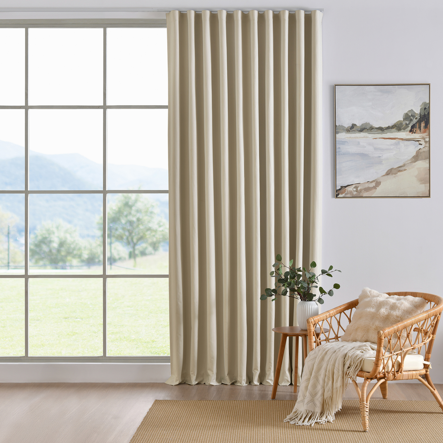 Lynden Forest Green Blockout S-Fold Single Panel Curtain