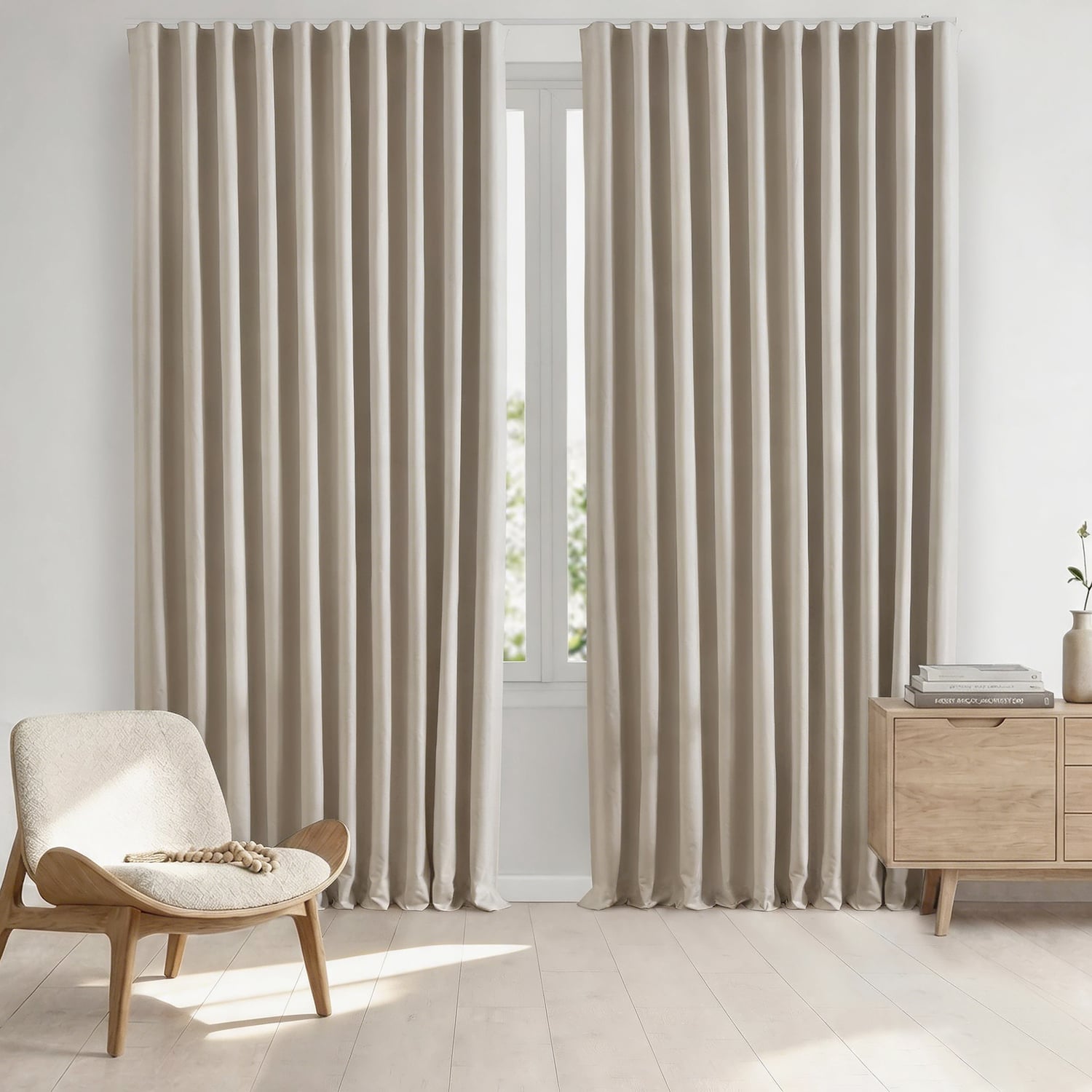 Lynden Forest Green Blockout S-Fold Single Panel Curtain