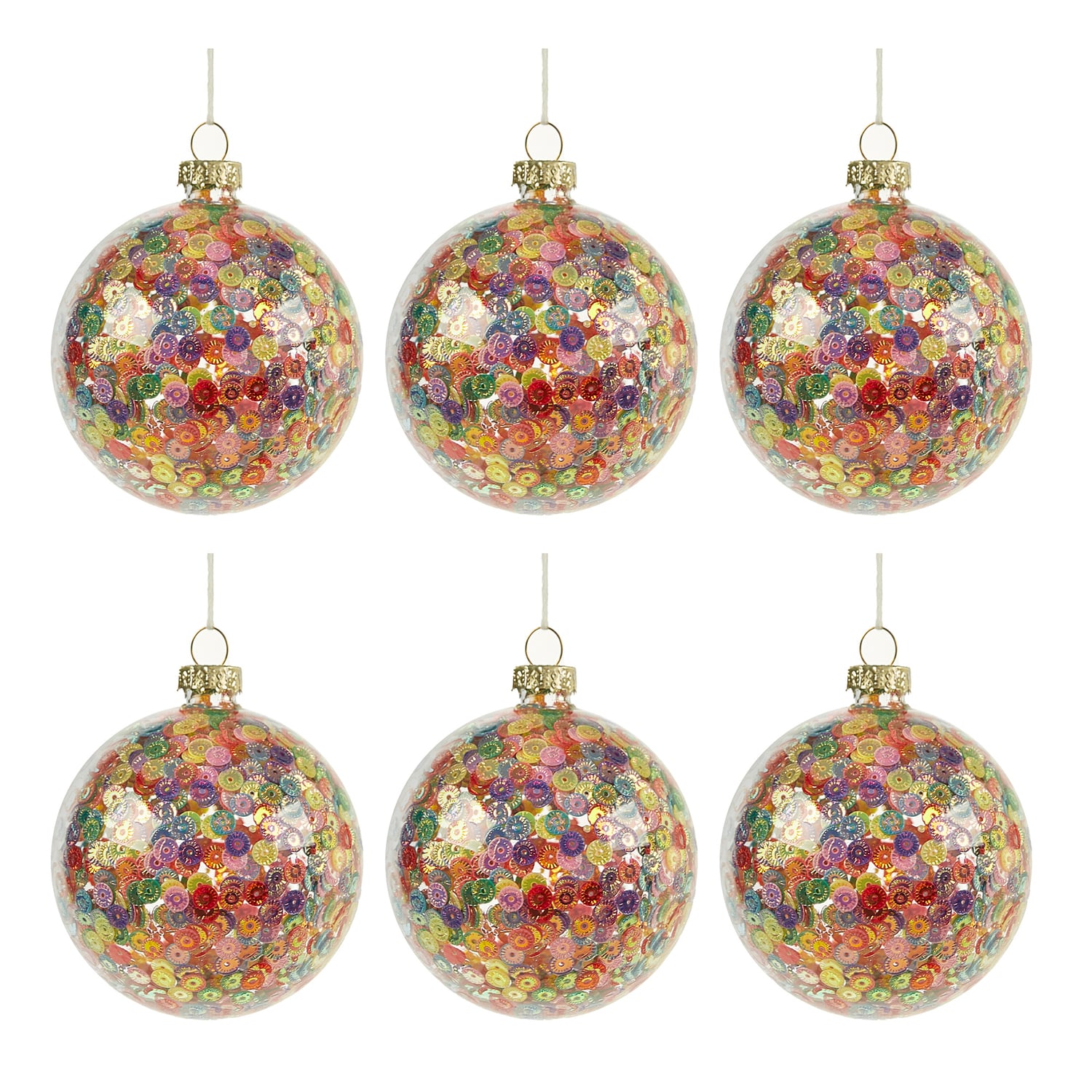 Aspen Sugar Bead Glass Baubles