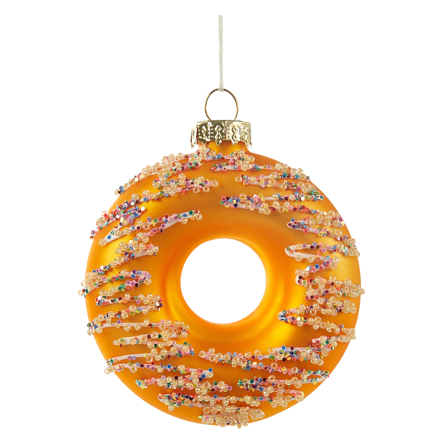 6 Piece Santi Donut & Croissant Glass Bauble Set