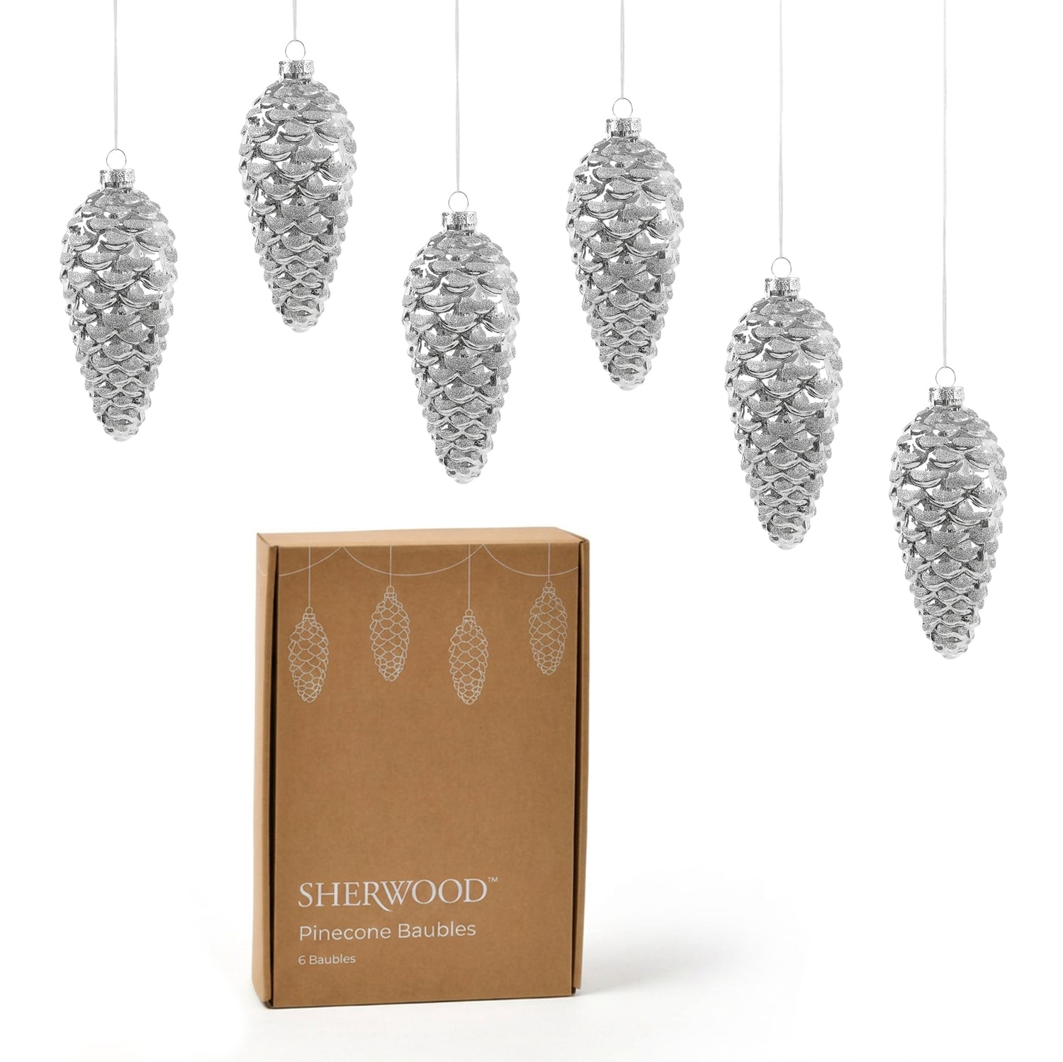Gold Dasher Pinecone Christmas Baubles