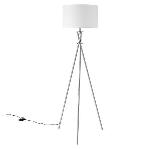Chic-Metal-and-Linen-Tripod-Floor-Lamp
