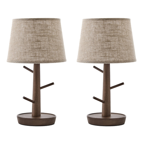 36cm Marilyn Rubberwood Table Lamp