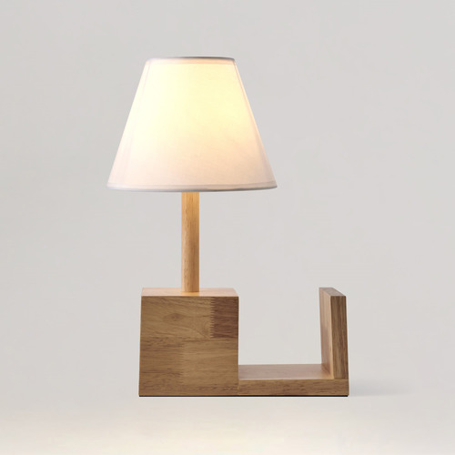 40cm Rubberwood Table Lamps