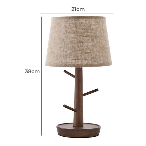 36cm Marilyn Rubberwood Table Lamp