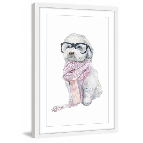Parisian-Dog-Framed-Painting-Print