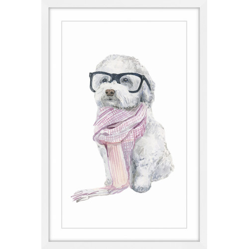 Parisian-Dog-Framed-Painting-Print