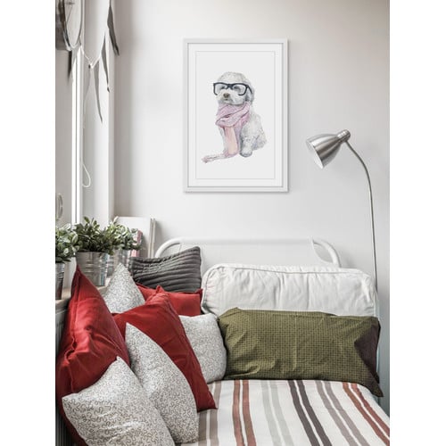 Parisian-Dog-Framed-Painting-Print