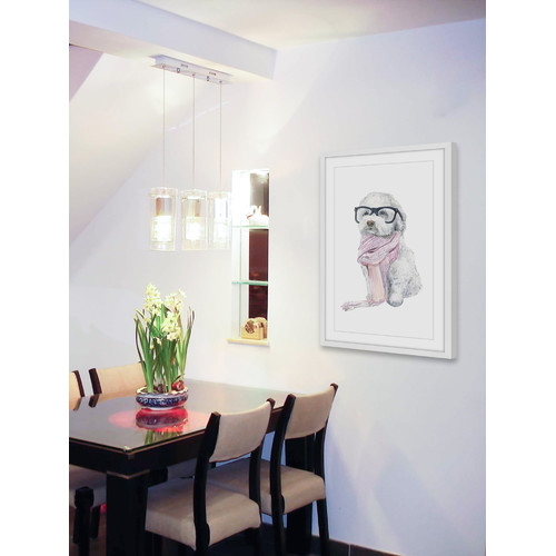 Parisian-Dog-Framed-Painting-Print
