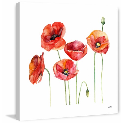 GalerieArtCo Poppy Field Canvas Wall Art | Temple & Webster