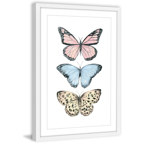 GalerieArtCo Butterfly Trio Framed Print Temple & ster