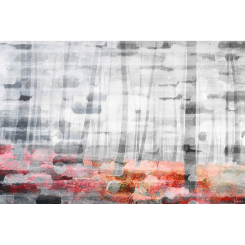 Red Forest Canvas Wall Art Temple & ster