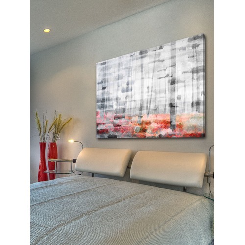 Red Forest Canvas Wall Art Temple & ster