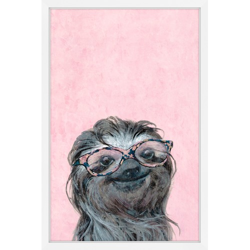 Sloth in Pink Framed Print | Temple & Webster