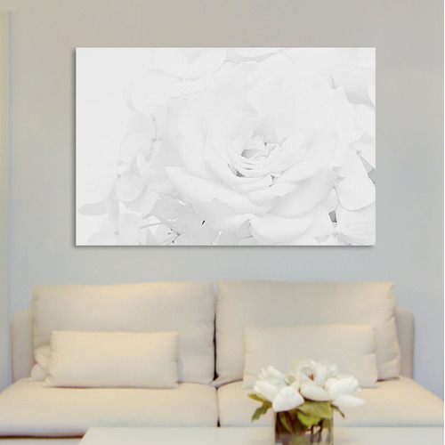 White Rose Art Print on Canvas