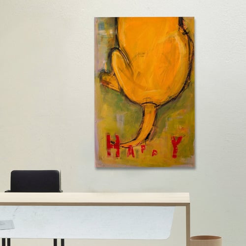 Happy Tails Art Print on Canvas