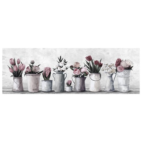 Fresh Cut Flowers Stretched Canvas Wall Art