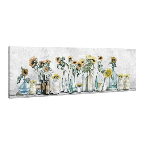 Sunflower Sets Stretched Canvas Wall Art
