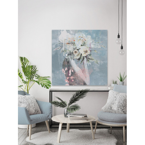 Cover in Flowers Stretched Canvas Wall Art