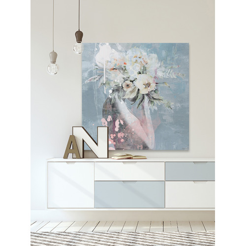 Cover in Flowers Stretched Canvas Wall Art
