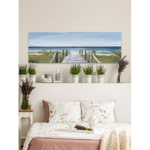Beach Walkway Stretched Canvas Wall Art