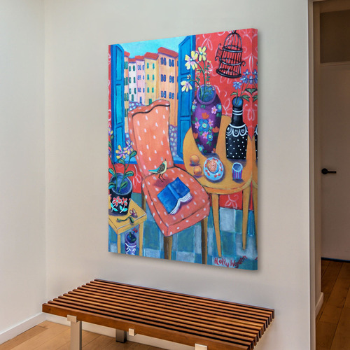 A Salon of Many Colors Art Print on Canvas