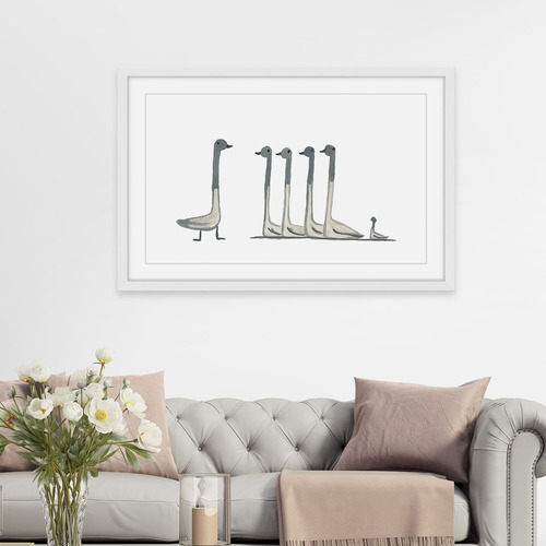 Duck Duck Goose Framed Painting Print