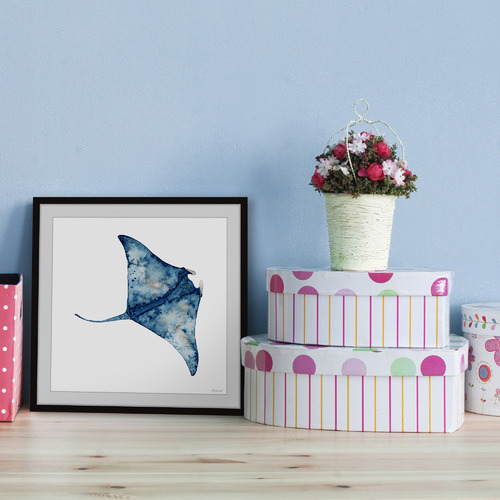 Wild Stingray Framed Printed Wall Art